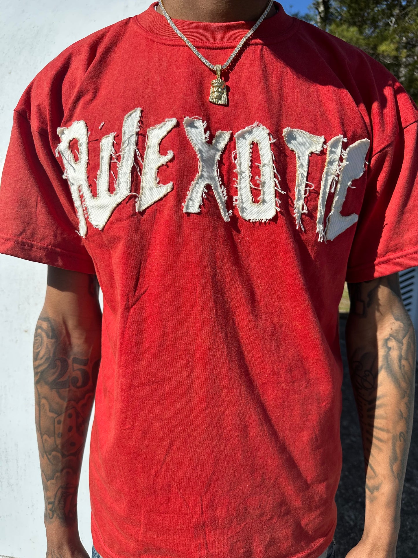 Xotic Red Acid Washed Oversized Tshirt