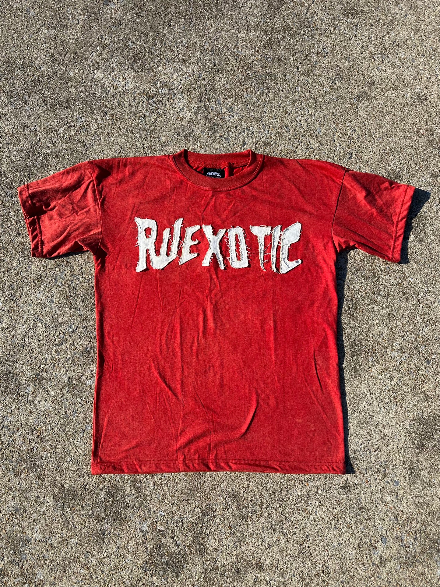 Xotic Red Acid Washed Oversized Tshirt